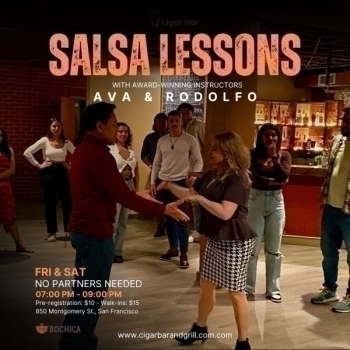 Salsa Lessons with Ava & Rodolfo - Saturday, October 5, 2024